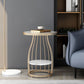 Marble Top End Table Metal Frame Sofa Side End Table with Shelf for Living Room Clearhalo 'Coffee & Accent Tables' 'End & Side Tables' 'end_side_tables' 'furn' 'furn_end_side_tables' 'Furniture' 'Living Room Furniture' 1200x1200_5b2cfc81-9c0d-4854-8cc0-8d56f3abaece