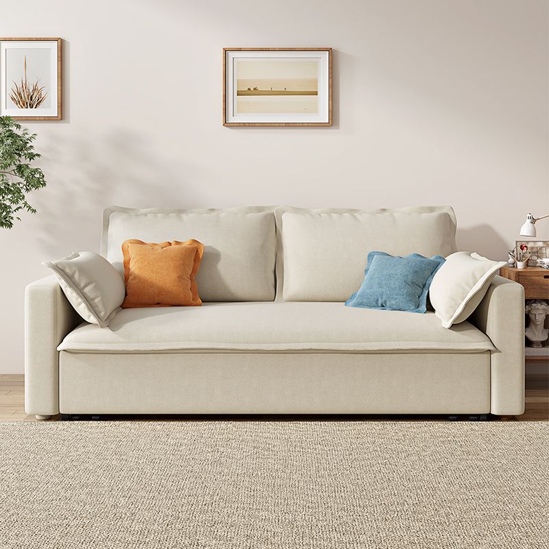Beige Modern Loose Back Sofa Bed Standard Square Arm Sofa Bed Clearhalo 'furn' 'furn_sofas' 'Furniture' 'Living Room Furniture' 'Sofa' 'sofas' 1200x1200_5b2dac28-555f-4ae3-8852-8313309c24fe