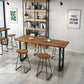 Indoor Rectangle Sled Bistro Accent Dining Table Wood Modern Cocktail Bar Table in Brown Clearhalo 'Bar Furniture' 'Bar Tables' 'bar_tables' 'furn' 'furn_bar_tables' 'Furniture' 'furniture_bar_tables' 'Kitchen & Dining Furniture' 'kitchen&dining_furn' 'kitchen' 1200x1200_5b2e8a1f-3d85-48a6-937e-fd93ca11e967