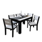 Mesa de comedor de piedra industrial de las piernas del rectángulo 4 de la mesa de cena de la cocina