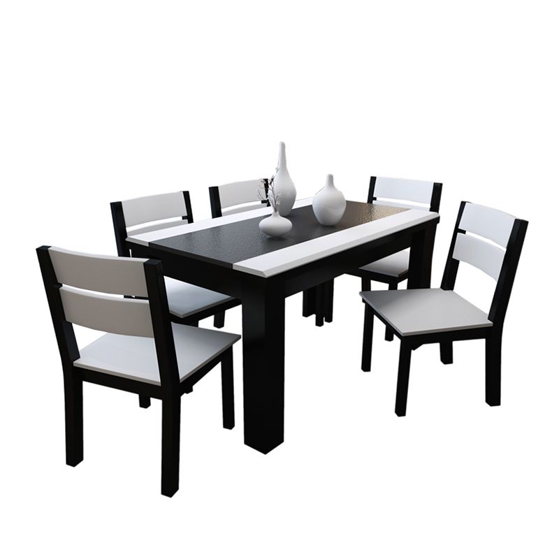 Mesa de comedor de piedra industrial de las piernas del rectángulo 4 de la mesa de cena de la cocina