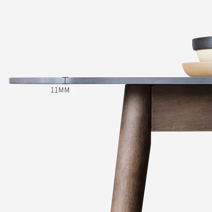 Mesa de comedor moderna de mediados de siglo Mesa de comedor de piedra sinterizada con 4 patas