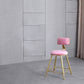 Glam Backrest Armless Counter Stool Iron Beauty Shop Bar Stool with Suede Cushion Clearhalo 'Bar Furniture' 'Bar Stools' 'bar_stools' 'furn' 'furn_bar_stools' 'furniture_bar_stools' 'Kitchen & Dining Furniture' 'kitchen&dining_furn' 'kitchen' 'kitchen_furn' Furniture' 1200x1200_5b30ed96-2102-4bf9-a2ab-cc50ccddfcda