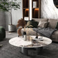 Slate Round Modern Coffee Table No Distressing Coffee Table Set Clearhalo 'Coffee & Accent Tables' 'Coffee Tables' 'coffee_tables' 'furn' 'furn_coffee_tables' 'Furniture' 'Living Room Furniture' 1200x1200_5b31f038-0626-4ac2-ac8b-facbcaddbfd4
