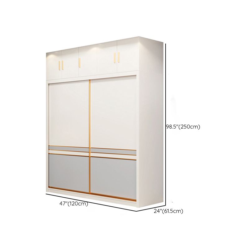 Bedroom Storage Cabinet Coastal Wooden Sliding Doors Wardrobe Armoire Clearhalo 'Armoires & Wardrobes' 'armoires_wardrobes' 'Bedroom Furniture' 'furn' 'furn_armoires_wardrobes' 'Furniture' 1200x1200_5b325d85-9e66-4476-94af-6972e3ab0a90