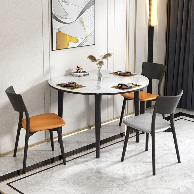 Contemporary Style 46'' Dining Table Stone Round Dining Room Collection for Indoor Clearhalo ' dining_table' 'Dining Tables & Seating' 'Dining Tables' 'furn' 'furn_dining_table' 'Furniture' 'furniture_dining_table' 'Kitchen & Dining Furniture' 'kitchen&dining_furn' 'kitchen' 'kitchen_dining_table' 1200x1200_5b3282df-dbad-46ce-8d47-45abdba70f54