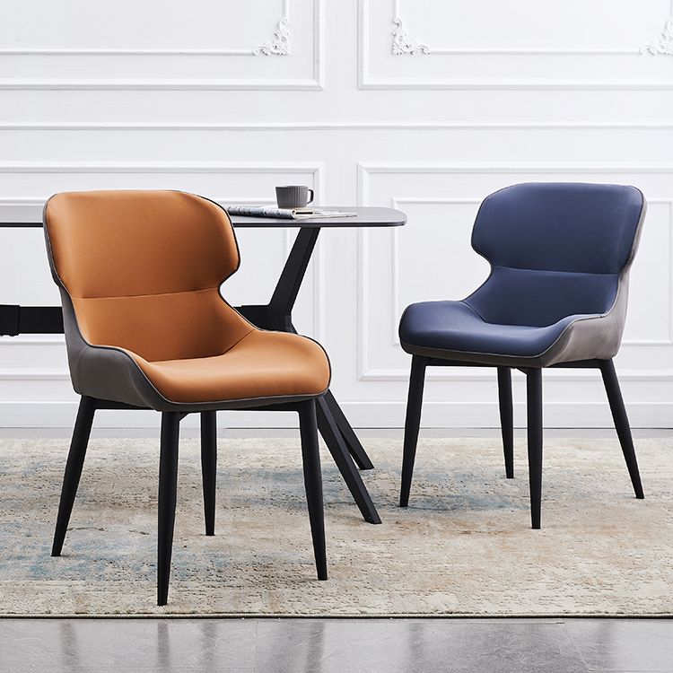 Nordic Style Leather Dining Upholstered Chairs Wingback Parsons Arm Chairs Clearhalo ' kitchen&dining_furn' 'Dining Chairs' 'Dining Tables & Seating' 'dining_chair' 'furn' 'furn_dining_chair' 'Furniture' 'furniture_dining_chair' 'Kitchen & Dining Furniture' 'kitchen' 1200x1200_5b336268-863b-40ff-acd2-7dfd7a424026