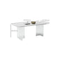 Contemporary Style Rectangle Table Set 1/4/5/6/8 Pieces Dining Set for Home Use