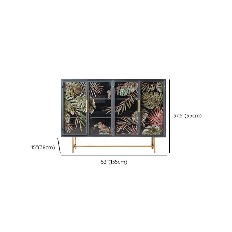 Iron 2/4 - Door Accent Cabinet Industrial Accent Cabinet with Wood Accents Clearhalo 'Cabinets & Chests' 'cabinets_chests' 'furn' 'furn_cabinets_chests' 'Furniture' 'Living Room Furniture' 1200x1200_5b344ddb-4cfa-499b-98d5-4cdc8c03b366