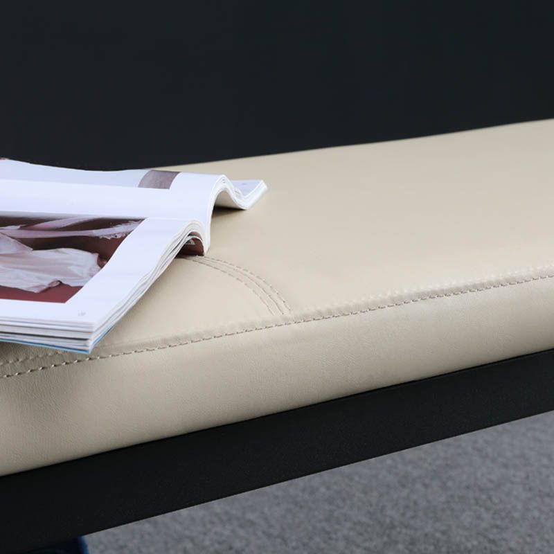 Banco de asientos para el hogar de metal tapizado contemporáneo con piernas negras