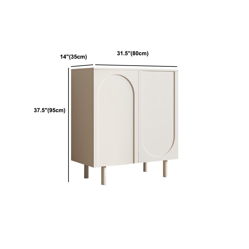Contemporary White Wood Buffet Sideboard Adjustable Shelving Sideboard Clearhalo 'buffet_sideboard' 'Buffets & Sideboards' 'furn' 'furn_buffet_sideboard' 'Furniture' 'Kitchen & Dining Furniture' 1200x1200_5b35f23c-444c-40d4-8156-e3f98163e039