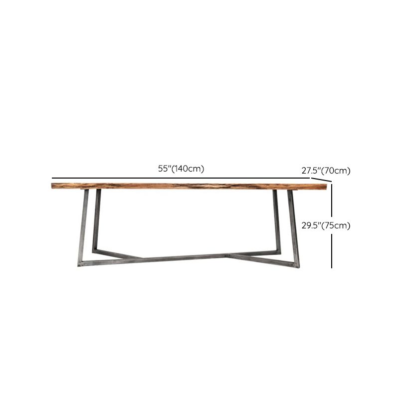 29.5 "H Industrieel Office Desk rechthoekig secretaris -bureau met metalen benen