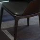 Faux Leather Arm Chairs Upholstered Dining Chairs with Metal Base