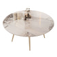 Round Modern Dining Table for Kitchen White Dinette Table with Metal Legs Clearhalo 'Dining Tables & Seating' 'Dining Tables' 'dining_table' 'furn' 'furn_dining_table' 'Furniture' 'Kitchen & Dining Furniture' 1200x1200_5b3849b2-548e-48e3-bb39-52d2af709e9b