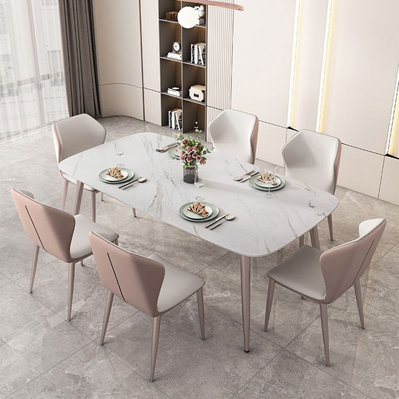 Metal Base Dining Table Tripod Stone Home Kitchen Dining Table Clearhalo 'Dining Tables & Seating' 'Dining Tables' 'dining_table' 'furn' 'furn_dining_table' 'Furniture' 'Kitchen & Dining Furniture' 1200x1200_5b388724-03db-4bbf-8c2b-e647db968499