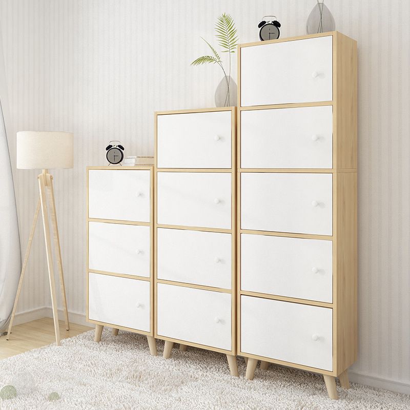 Estantería de madera artificial estándar moderna de 9 "de ancho estantería de espalda cerrada