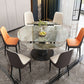 Simplicity Round Dining Room Table Sintered Stone Table with Black Pedestal Base Clearhalo ' dining_table' 'Dining Tables & Seating' 'Dining Tables' 'furn' 'furn_dining_table' 'Furniture' 'furniture_dining_table' 'Kitchen & Dining Furniture' 'kitchen&dining_furn' 'kitchen' 'kitchen_dining_table' 1200x1200_5b3b617d-679b-49cc-b1fd-bdfe5abcb737