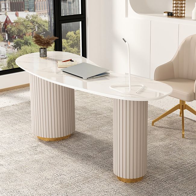 Glam Executive Desk Finition Finish Freeform Computer Bureau avec tiroirs