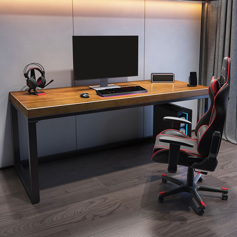 Bureau d'écriture rectangulaire en bois massif maison de jeu industriel