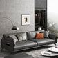Faux /Genuine Leather Stain Resistant Contemporary Sofa Couch in Black