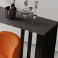 Industrial Style Bar Table 42-inch Height Stone Top and Metal Base Bistro Table Clearhalo 'Bar Furniture' 'Bar Tables' 'bar_tables' 'furn' 'furn_bar_tables' 'Furniture' 'furniture_bar_tables' 'Kitchen & Dining Furniture' 1200x1200_5b3d7045-7686-4daf-83cc-c11665b681df