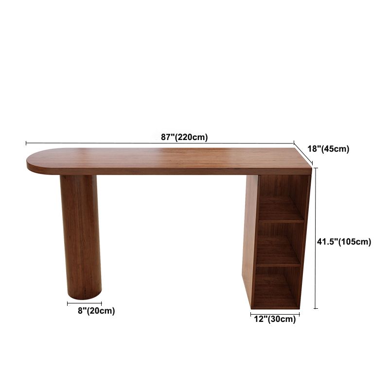 Tavolo da bar in stile contemporaneo da bar in legno solido scrivania con scaffale