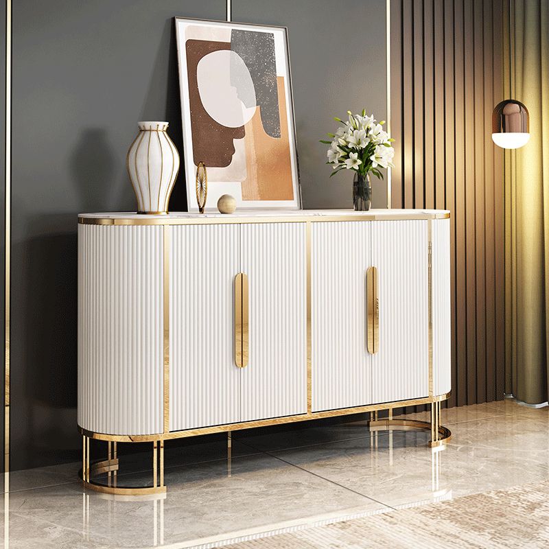Glam Style Credenza Stone Buffet Stand with Cabinets and Drawers Clearhalo 'buffet_sideboard' 'Buffets & Sideboards' 'furn' 'furn_buffet_sideboard' 'Furniture' 'Kitchen & Dining Furniture' 1200x1200_5b3df52d-bf3d-4bbf-bf7a-23d2286e8bec