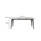 Medieval Modern Stone Dining Table 4 Legs Rectangle Table for Kitchen