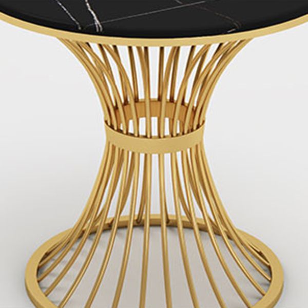 Glam Black Sintered Stone Dining Table Set 1/2/5 Pieces Dining Set for Home Use Clearhalo 'Dining Room Sets' 'Dining Tables & Seating' 'dining_room_set' 'furn' 'furn_dining_room_set' 'Furniture' 'Kitchen & Dining Furniture' 1200x1200_5b40740c-fc5d-40b1-8f9d-79becd2536d0