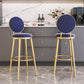 Glam Reception Footrest Stool Matte Finish Velvet Counter Stool Clearhalo 'Bar Furniture' 'Bar Stools' 'bar_stools' 'Furniture' 'furniture_bar_stools' 'Kitchen & Dining Furniture' 1200x1200_5b417676-db8b-47db-8ad7-6820329a9de0