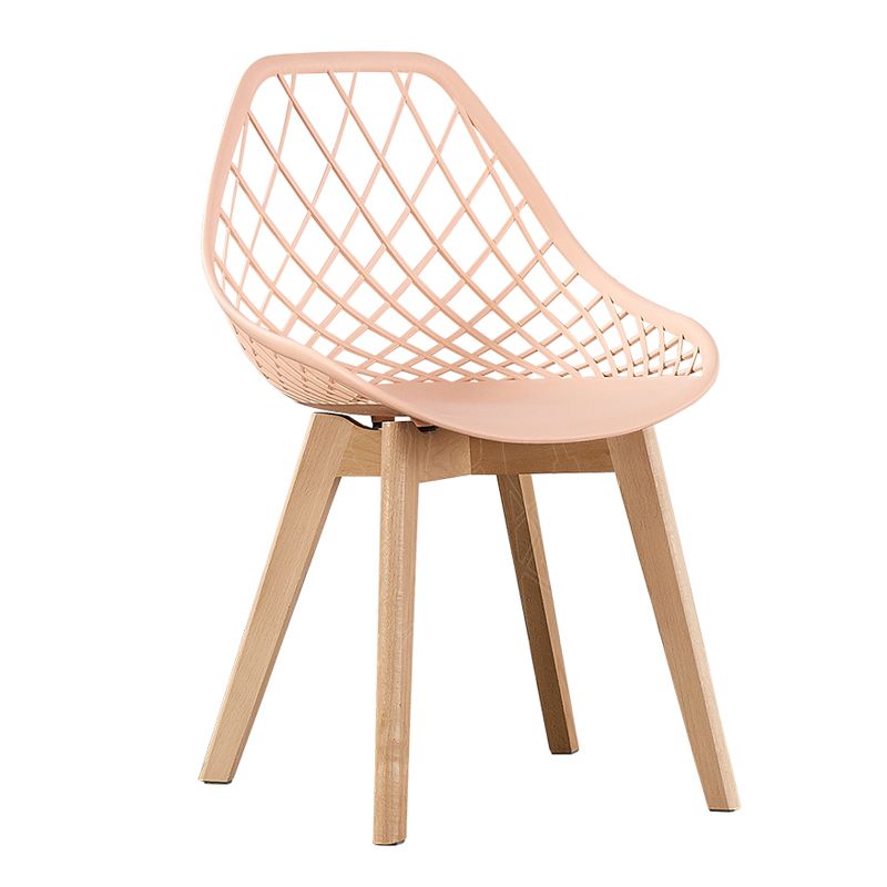 Eames Armless Dining Chairs Side Dining Chairs with Wood Legs (Set of 4) Clearhalo ' kitchen&dining_furn' 'Dining Chairs' 'Dining Tables & Seating' 'dining_chair' 'Furniture' 'furniture_dining_chair' 'Kitchen & Dining Furniture' 'kitchen' 1200x1200_5b41c994-b0e8-4a2c-845c-b15fb7e89c55