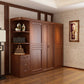 Rubber Wood Frame Wardrobe Freestanding Wardrobe Armoire with Shelves and Clothes Rail Clearhalo 'Armoires & Wardrobes' 'armoires_wardrobes' 'Bedroom Furniture' 'furn' 'furn_armoires_wardrobes' 'Furniture' 1200x1200_5b432af9-b24d-4f3d-9924-f6649eb35640