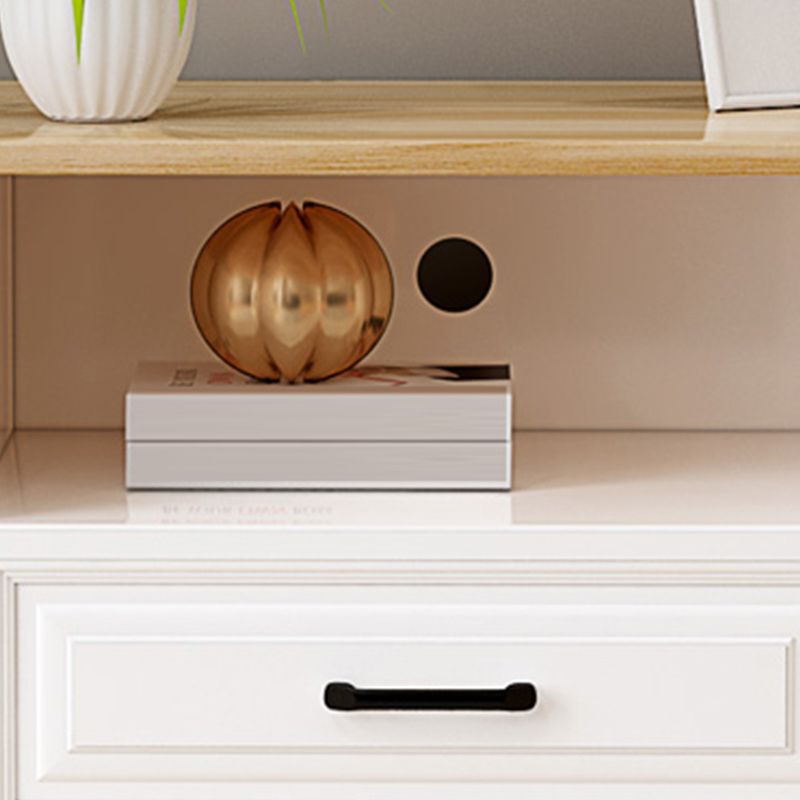 Consola multimedia de TV contemporánea, soporte multimedia de TV de madera para sala de estar