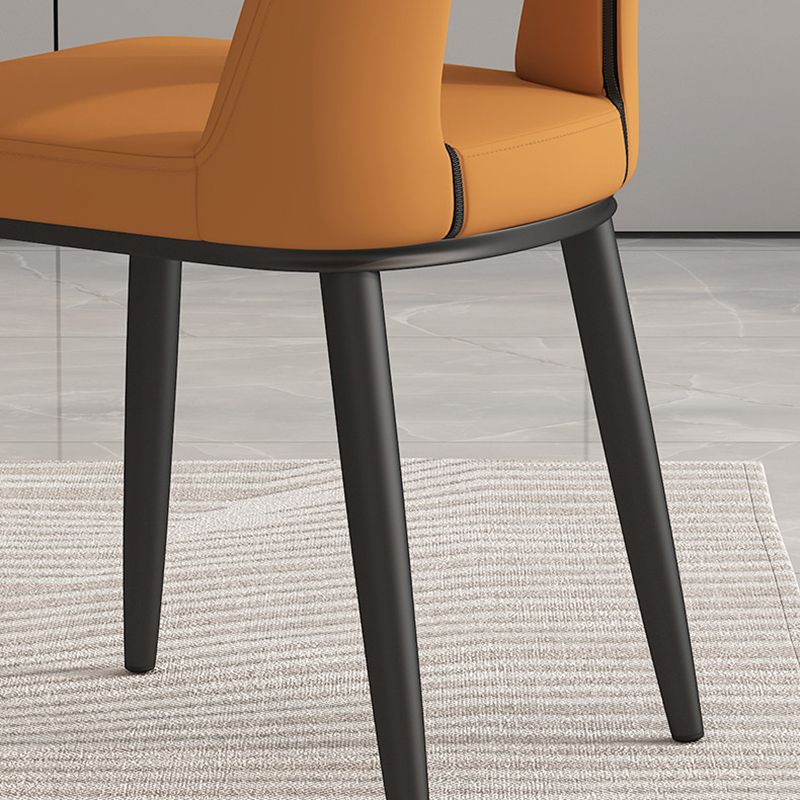 Home Scandinavian Side Chair Open Back Metal Upholstered Dining Room Chair Clearhalo ' kitchen&dining_furn' 'Dining Chairs' 'Dining Tables & Seating' 'dining_chair' 'furn' 'furn_dining_chair' 'Furniture' 'furniture_dining_chair' 'Kitchen & Dining Furniture' 'kitchen' 1200x1200_5b44419c-9f78-4c22-8377-9ec65fb4cd65