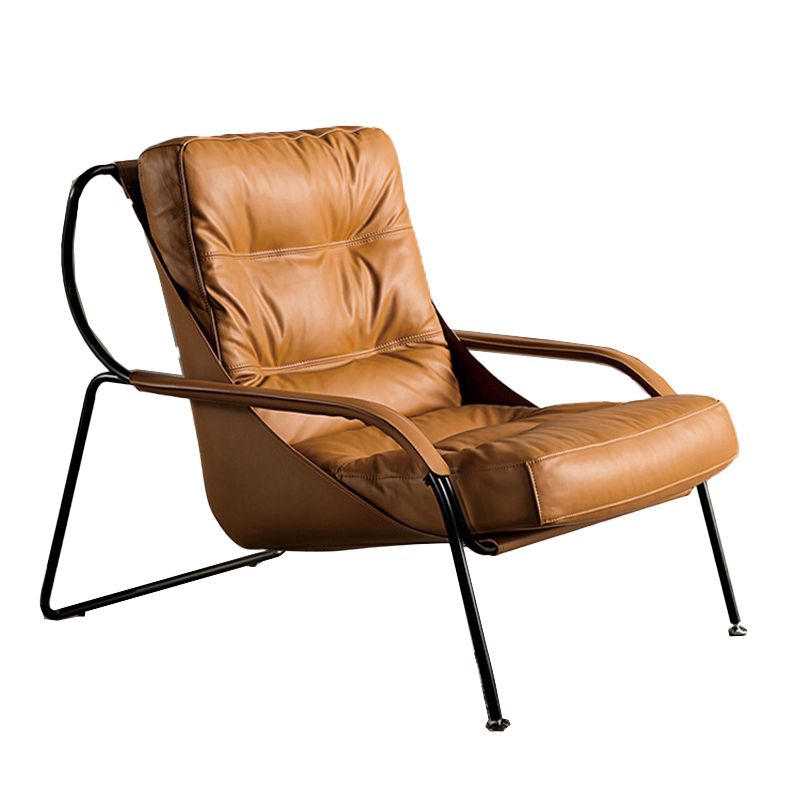 Fixed Back Lounge Chair Fabric Seat Sloped Arms Chair with Black Legs Clearhalo 'Accent Chairs' 'accent_chairs' 'Chairs & Seating' 'furn' 'furn_accent_chairs' 'Furniture' 'Living Room Furniture' 1200x1200_5b4542fd-9546-472b-9b9d-884638750d80