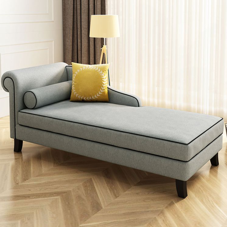 Chaise tapizado de estilo moderno para salón, sillón con brazos redondos