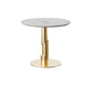 Modern Style Dining Table Sintered Stone Round Table with Metal Base