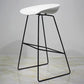 Contemporary Metal Counter Stool Plastic Low Back Furniture with Iorn 4 Legs