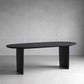 Oval Double Pedestal Modern Dining Table Black Fixed Table with Solid Wood Clearhalo ' dining_table' 'Dining Tables & Seating' 'Dining Tables' 'furn' 'furn_dining_table' 'Furniture' 'furniture_dining_table' 'Kitchen & Dining Furniture' 'kitchen&dining_furn' 'kitchen' 'kitchen_dining_table' 1200x1200_5b49745c-dc65-4f4d-9684-475237ab9c0e