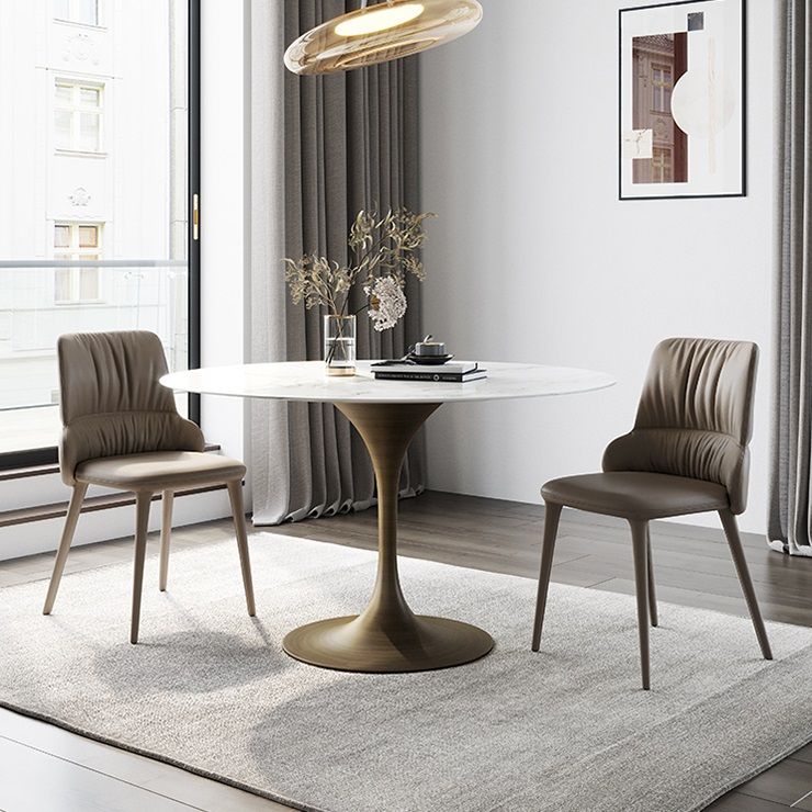 Traditional Luxury Tulip Base Furniture Round Stone Dining Table for Home Clearhalo ' dining_table' 'Dining Tables & Seating' 'Dining Tables' 'furn' 'furn_dining_table' 'Furniture' 'furniture_dining_table' 'Kitchen & Dining Furniture' 'kitchen&dining_furn' 'kitchen' 'kitchen_dining_table' 1200x1200_5b4ad3c5-06dc-4b56-b42a-d841481a1ae4