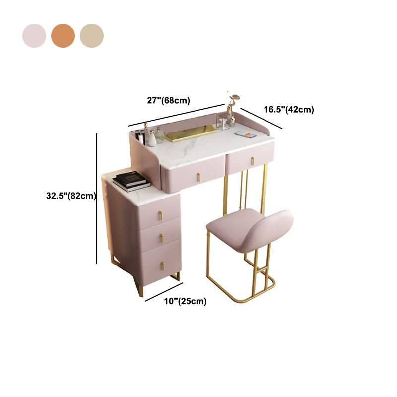 Zeitgenössisches Make-up Eitelkeit Massivholz 4 Schubladen Eitelkeitsverkederstisch