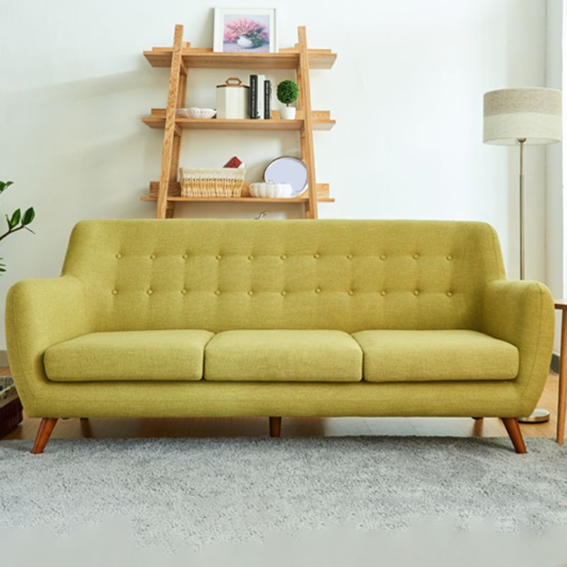 Zeitgenössischer dichtes Rückenstoff Stoff Quadrat Arm Standard Sofa