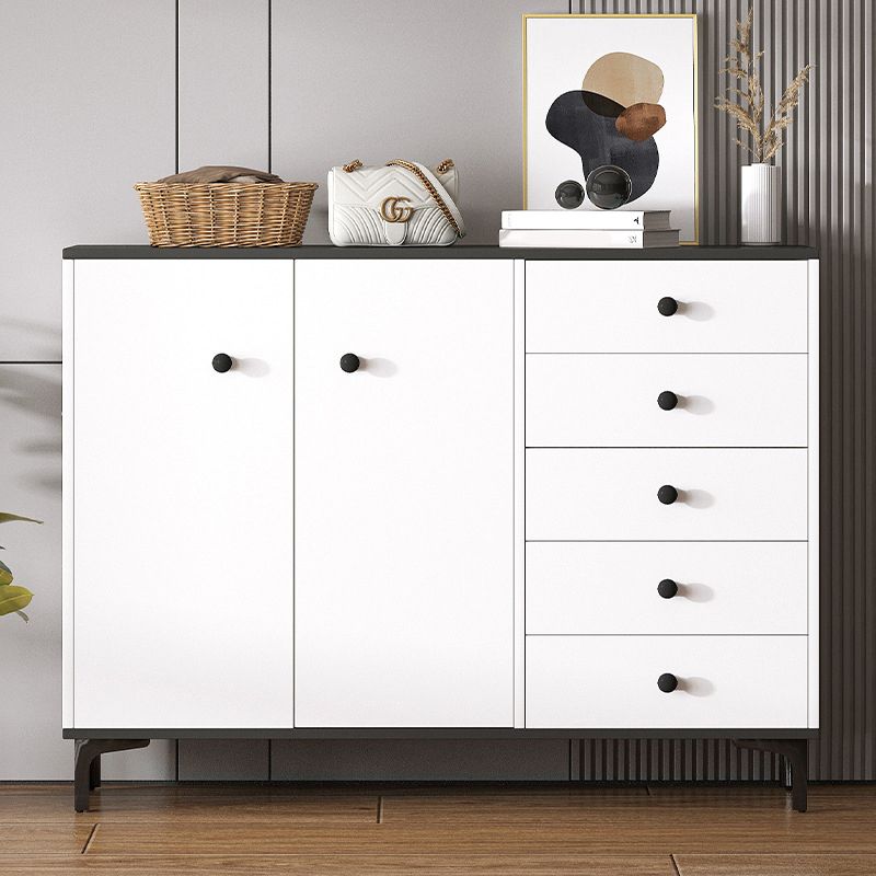 Klassieke glamour witte opbergkast hout zachte laden laden dressoir