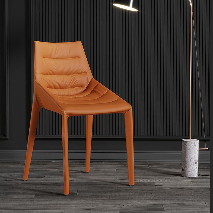 Sedia laterale in pelle finta set di sedie da pranzo laterale moderna