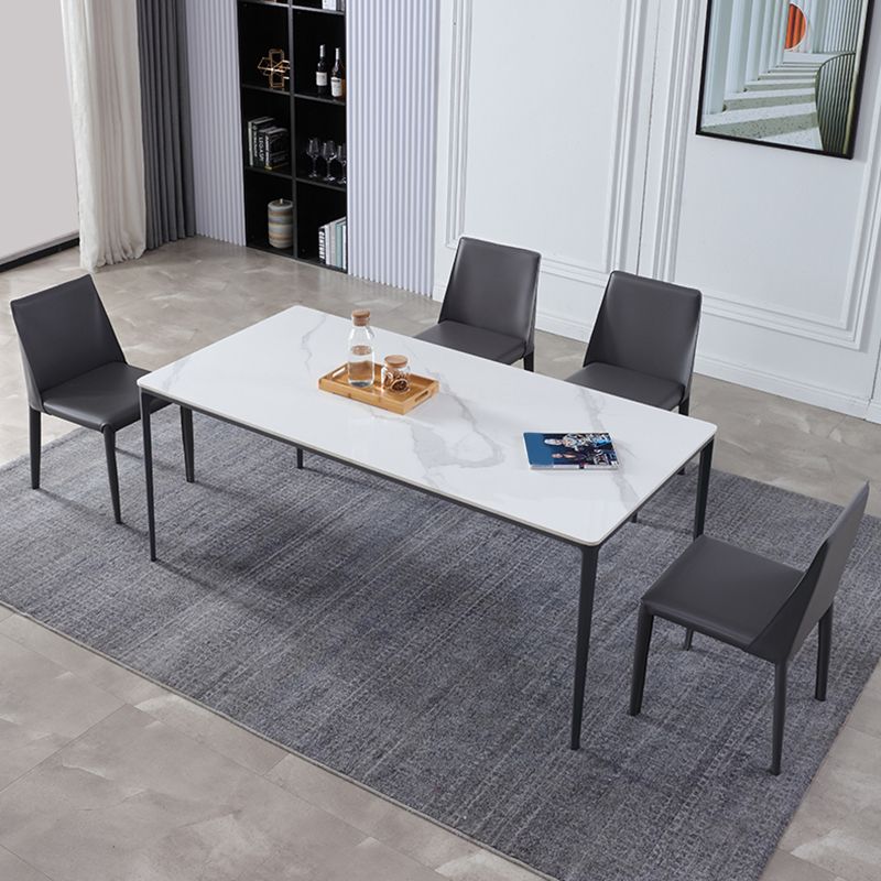 Ensemble de Table à manger en pierre frittée, 1/4/5 pièces, chaises à manger modernes à oreilles