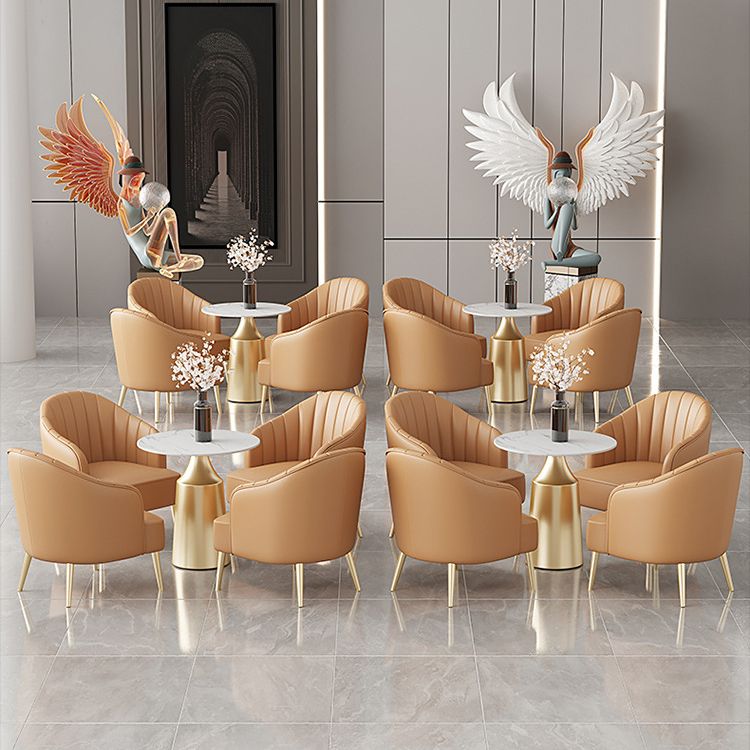 Glam 1/3/5 Pieces Dining Room Set Sintered Stone Dining Table Clearhalo 'Dining Room Sets' 'Dining Tables & Seating' 'dining_room_set' 'furn' 'furn_dining_room_set' 'Furniture' 'furniture_dining_room_set' 'Kitchen & Dining Furniture' 1200x1200_5b4c2fa7-2be3-4aac-924d-36df1e6553d3