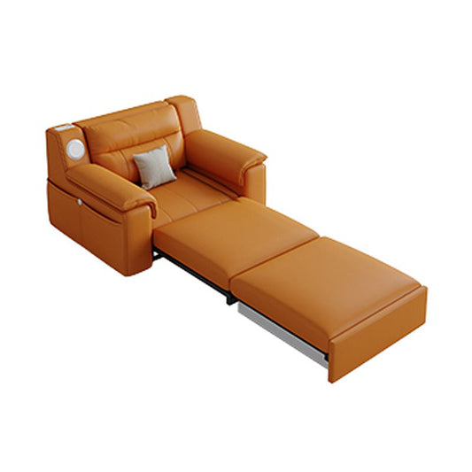 32" Wide Contemporary Futon Sofa Bed Orange Pillow Back Sleeper Sofa Clearhalo 'furn' 'furn_futons' 'Furniture' 'Futons & Daybeds' 'Futons' 'Living Room Furniture' 1200x1200_5b4c5455-29a1-4965-8017-e0367d115673