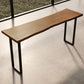 Industrial Style Bar Table Rectangle Wood Double Pedestal Bar Table for Dining Room