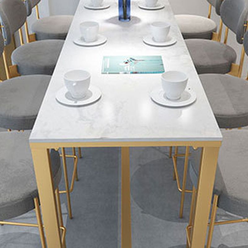 Moderner Bartisch mit weißer Kunstmarmorplatte, Bistro-Bartisch