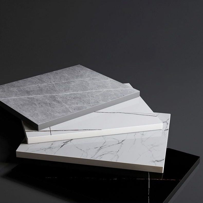 Rechteckstein Industrie -Tisch Standardhöhe Esstisch mit 4 Beinen